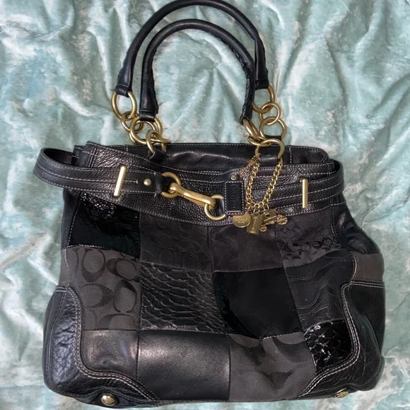 Coach | Bags | 0 Authentic Black Patchwork Coach Tote | Poshmark